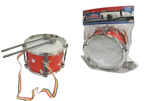 Trommel Kinder Spielzeug für Kinder mit Stäbchen und Schultergurt Marching Drum Trommel im Umschlag von Generico