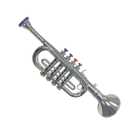 Trompete für Kinder | Vier Trompeten | Verbesserung der Musikerziehung, Verbesserung der Rhythmuswahrnehmung, Simulationszubehör mit Vierton-Hupe von Genérico