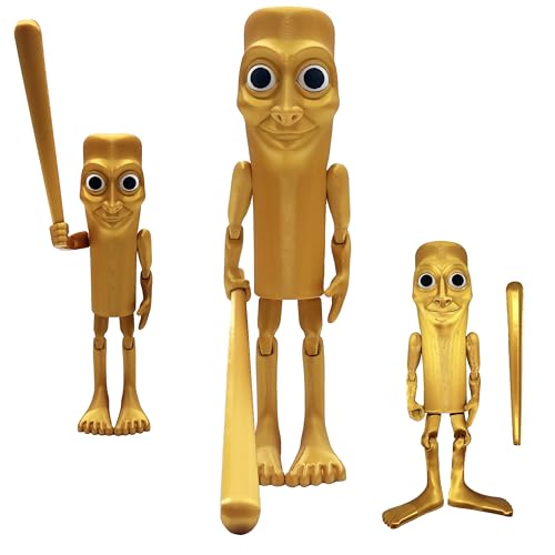 Tung Tung Tung Sahur Gold Edition - bewegliche XL Brainrot Figur 19 cm - Goldene Puppe der offiziellen Kollektion Brainrot - Exklusive limitierte Auflage italienische Memes - Tung Tung Tung Saur von Genérico