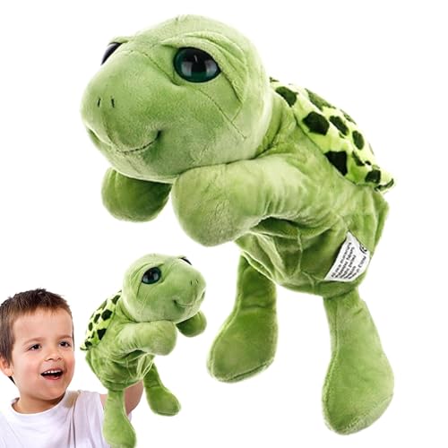 Turtle Action Toy - Turtle Shape Soft Fee, Plüschhandpuppen, Bühnenleistung, Eigenschaften des tragbaren dekorativen Geschichtenerzählspiels für Play Photo Party von Genérico