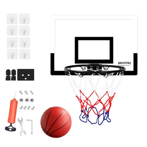Über der Basketballtür, Basketballring der Tür, Basketballspielzeug mit Ball und Pumpe, Sportspielzeug mit klappbarem Auspuffrand und Ball, für Haus und Schlafzimmer Über der Basketballtür, Basketballring der Tür, Basketballspielzeug mit Ball und Pumpe, Sportspielzeug mit klappbarem Auspuffrand und Ball, für Haus und Schlafzimmer von Genérico