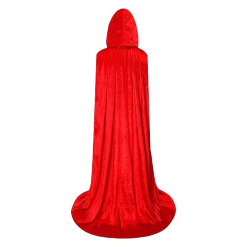 Umhang mit Kapuze für Erwachsene, Vampir-Kostüm für Erwachsene, leichter Samtmantel für Halloween, leichter Cosplay-Umhang in voller Länge, Unisex-Samtumhang für Frauen und Männer, Erwachsene Umhang mit Kapuze für Erwachsene, Vampir-Kostüm für Erwachsene, leichter Samtmantel für Halloween, leichter Cosplay-Umhang in voller Länge, Unisex-Samtumhang für Frauen und Männer, Erwachsene von Genérico