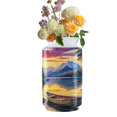 Vasen für Blumen, Puzzletopf, dekoratives Bauset für Liebhaber von entspannten und herausfordernden Bastelarbeiten, Heimdekoration, Geschenk zum Geburtstag, Muttertag, Weihnachten von Genérico