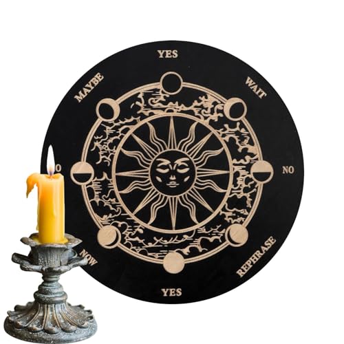 Wahrsagerbrett, Ouija-Geisttafel - Metaphysische Tafeln mit Buchstaben Planchette aus Holz - Pendel Brettspiel für Anfänger, Familie und A Wahrsagerbrett, Ouija-Geisttafel - Metaphysische Tafeln mit Buchstaben Planchette aus Holz - Pendel Brettspiel für Anfänger, Familie und A von Genérico