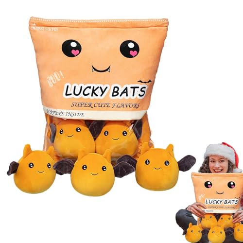 Weiches Plüschtier Snack Plüschkissen | Plätzchen aus Plüsch mit 5 Fledermäusen | Tasche mit Tierkissen, abnehmbarer Plüsch | kreative Plüschtiere für die Freundin Kinder Weiches Plüschtier Snack Plüschkissen | Plätzchen aus Plüsch mit 5 Fledermäusen | Tasche mit Tierkissen, abnehmbarer Plüsch | kreative Plüschtiere für die Freundin Kinder von Genérico