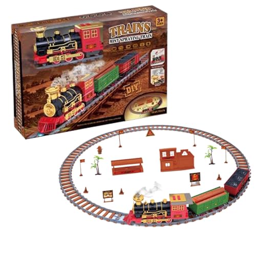Weihnachtsbahn-Set für Kleinkinder, elektrisches Zugspielzeug, elektrisches Weihnachtszugspielzeug mit Sound, Eisenbahnspiel mit Batterien, Lokomotivmotor für Kinder Weihnachtsbahn-Set für Kleinkinder, elektrisches Zugspielzeug, elektrisches Weihnachtszugspielzeug mit Sound, Eisenbahnspiel mit Batterien, Lokomotivmotor für Kinder von Genérico