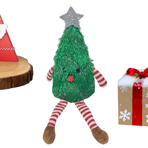 Weihnachtskuscheln, Weihnachtsbaum, Plüschfiguren, festliches Spiel für die Dekoration von Kindern, , Schreibtisch, Zuhause, Inneneinrichtung, Dekoration von Genérico