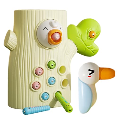 Woodpecker Toy - feines Motorwerkzeug, Lernset, Sensory Peg Catch Game, Toddler Magnetic Playset, Hand Grip Skill Puzzle, Beak Picking Toy, Feeding Activity for Kids Development von Genérico