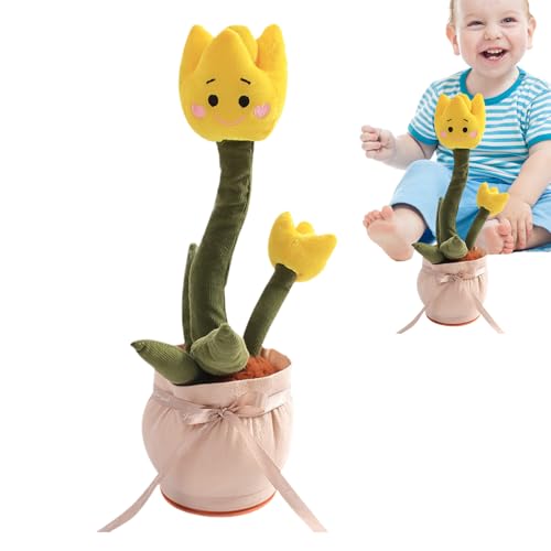 Wroggle Singing Flower Plüsch-Blume, USB-Ladegerät, Gesangs- und Tanzspielzeug mit Sprachaufnahme, helle LED- , interaktives Musikspielzeug für Kinder, Kleinkinder, Kinder und Mädchen Wroggle Singing Flower Plüsch-Blume, USB-Ladegerät, Gesangs- und Tanzspielzeug mit Sprachaufnahme, helle LED- , interaktives Musikspielzeug für Kinder, Kleinkinder, Kinder und Mädchen von Genérico