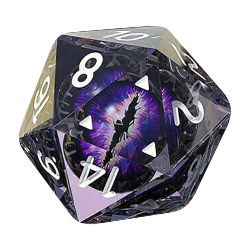 Würfel Eye - Okularballon-Würfel, gefüllt mit Okularballons, Augapfel-Würfel mit flüssigem Kern, handgefertigte Würfel aus Polyedrische Messerschärfe | Würfel gemacht von Genérico