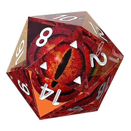 Würfel Eye - Okularballon-Würfel, gefüllt mit Okularballons, Augapfel-Würfel mit flüssigem Kern, handgefertigte Würfel aus Polyedrische Messerschärfe | Würfel gemacht von Genérico