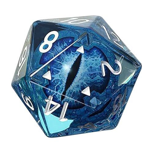 Würfel Eye - Okularballon-Würfel, gefüllt mit Okularballons, Augapfel-Würfel mit flüssigem Kern, handgefertigte Würfel aus Polyedrische Messerschärfe | Würfel gemacht von Genérico