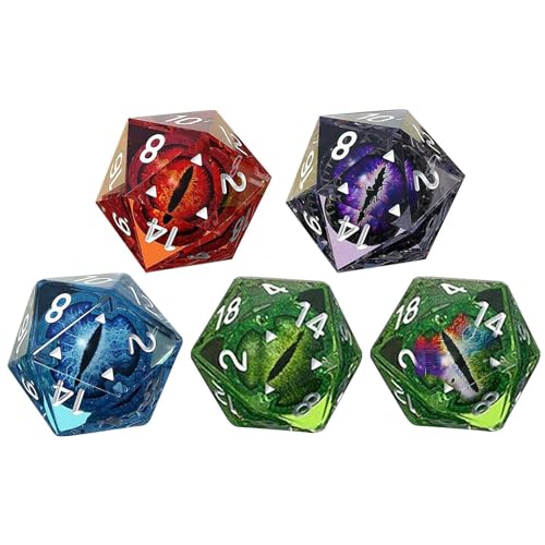 Würfel Eye - Okularballon-Würfel, gefüllt mit Okularballons, Augapfel-Würfel mit flüssigem Kern, handgefertigte Würfel aus Polyedrische Messerschärfe | Würfel gemacht von Genérico