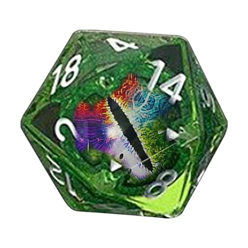 Würfel Eye - Okularballon-Würfel, gefüllt mit Okularballons, Augapfel-Würfel mit flüssigem Kern, handgefertigte Würfel aus Polyedrische Messerschärfe | Würfel gemacht von Genérico