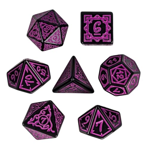 Würfel-Set | Acryl-Würfel-Set | Startleiste mit leuchtenden Farben, komplettes Set mit magnetischer Aufbewahrungsbox für Gruppenaktivitäten von Genérico