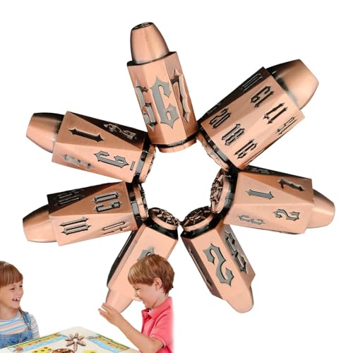 Würfel-Typ, Polyedrische Würfel-Set, 7 x Polyeder-Würfel, Würfel für Rollenspiele aus Zinklegierung, Zubehör für Brettspiele, Spielzeug Würfel-Typ, Polyedrische Würfel-Set, 7 x Polyeder-Würfel, Würfel für Rollenspiele aus Zinklegierung, Zubehör für Brettspiele, Spielzeug von Genérico