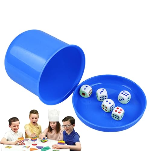 Würfelbecher-Set, Gläser-Set für Bar-Würfel, lustiger Würfelbecher - Rührbecher mit 5 Würfeln für Partywürfel, Würfelspiele für Familie, Gläser-Set D von Genérico