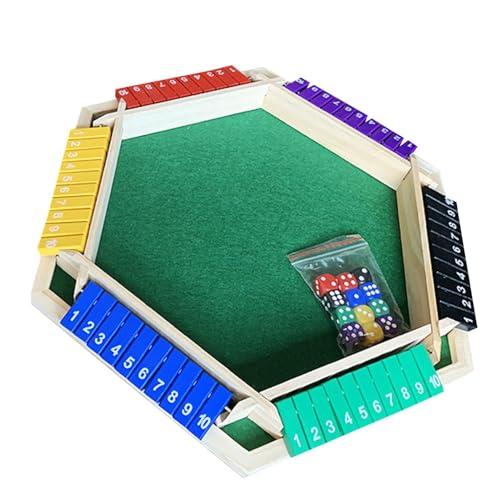 Würfelspiel in Box: Shut the Box Würfelspiel mit filzbeschichtetem Tablett | Digitales Spielspielzeug, das die Eltern-Kind-Interaktion , Denkfähigkeit trainiert Würfelspiel in Box: Shut the Box Würfelspiel mit filzbeschichtetem Tablett | Digitales Spielspielzeug, das die Eltern-Kind-Interaktion , Denkfähigkeit trainiert von Genérico