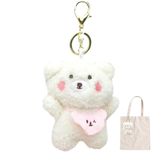 Wunderschöner Schlüsselanhänger aus Plüsch – niedlicher Teddybär-Schlüsselanhänger | Bär Spielzeug-Schlüsselanhänger, Tier-Schlüsselanhänger, Anhänger aus Plüsch für Ni von Genérico