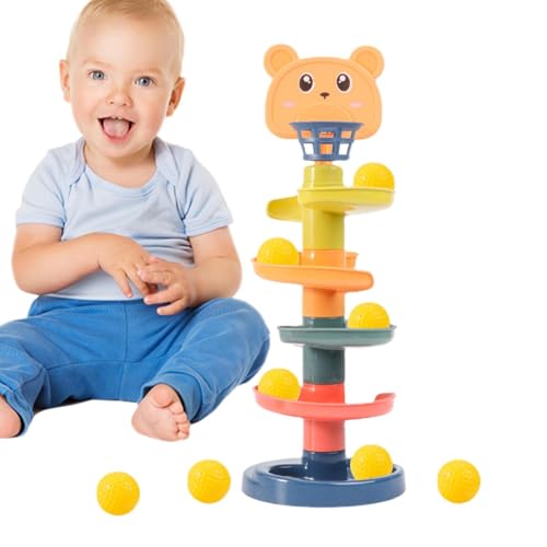 Wurfball für Spielzeug, Wurfball-Spielzeug, Turmrollenspielzeug, Holzkugel-Set, Spektralturm für kleine Kinder, Stapeln von Genérico