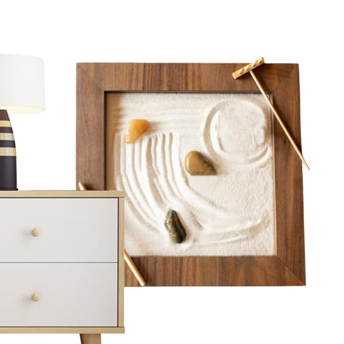 Zen Garten Schreibtisch | Zen-Garten aus Holz für Schreibtisch, schönes Zen-Gartenzubehör, künstliche Schreibtischdekoration für Meditation, Geschenk, Zen Garten Sandgarten Zen Garten Schreibtisch | Zen-Garten aus Holz für Schreibtisch, schönes Zen-Gartenzubehör, künstliche Schreibtischdekoration für Meditation, Geschenk, Zen Garten Sandgarten von Genérico