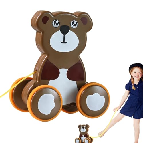 Zugspielzeug – Seilspielzeug für Kinder | Ziehspielzeug für Tiere | Niedliches Spielzeug in Tierform | Lernspielzeug zum Spazierengehen und Auswuchten mit Gummirädern, Ju von Genérico