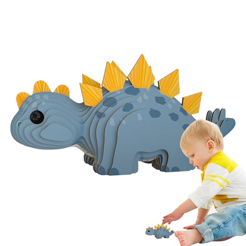 de Dinosaurier 3D - Interaktives Raptor Stegosaurus Modellbauset aus Holz für Kinder | Stem Lernspielzeug inspiriert durch Aktivität c von Genérico