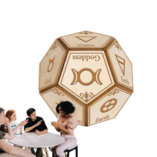 12-seitiger Würfel aus Holz – Polyedrisches Würfelspiel für Entscheidungsfindung | Spielzubehör für Reisen, Zuhause, Schlafsäle, Schulen und Ausflüge 12-seitiger Würfel aus Holz – Polyedrisches Würfelspiel für Entscheidungsfindung | Spielzubehör für Reisen, Zuhause, Schlafsäle, Schulen und Ausflüge von Générique