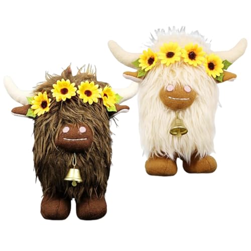 2 Stück Highland Vieh Ornamente – Highland Kuh Plüschtier, Bull-Highland Tierspielzeug | Realistisches Highland Kuh Plüschtier, Plüschtier aus PE 2 Stück Highland Vieh Ornamente – Highland Kuh Plüschtier, Bull-Highland Tierspielzeug | Realistisches Highland Kuh Plüschtier, Plüschtier aus PE von Générique