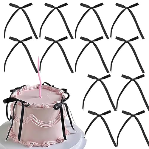 20 Stück Bogen Cake Dekoration, schwarze Schleife, Möbel, Geschenk, Party, Hochzeitstorte, Dekoration, Geburtstag, Valentinstag 20 Stück Bogen Cake Dekoration, schwarze Schleife, Möbel, Geschenk, Party, Hochzeitstorte, Dekoration, Geburtstag, Valentinstag von Générique