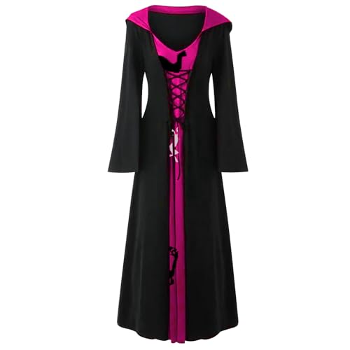 2025 Mittelalterliches Kleid für Damen, große Größe, Umhang mit Kapuze, Renaissance, viktorianisch, Steampunk, Gothic, Vintage, Kostüm, Damen, Verkleidung, Halloween, Cocktailkleid 2025 Mittelalterliches Kleid für Damen, große Größe, Umhang mit Kapuze, Renaissance, viktorianisch, Steampunk, Gothic, Vintage, Kostüm, Damen, Verkleidung, Halloween, Cocktailkleid von Générique