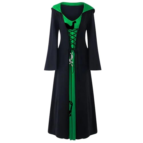 2025 Mittelalterliches Kleid für Damen, große Größe, Umhang mit Kapuze, Renaissance, viktorianisch, Steampunk, Gothic, Vintage, Kostüm, Damen, Verkleidung, Halloween, Cocktailkleid 2025 Mittelalterliches Kleid für Damen, große Größe, Umhang mit Kapuze, Renaissance, viktorianisch, Steampunk, Gothic, Vintage, Kostüm, Damen, Verkleidung, Halloween, Cocktailkleid von Générique