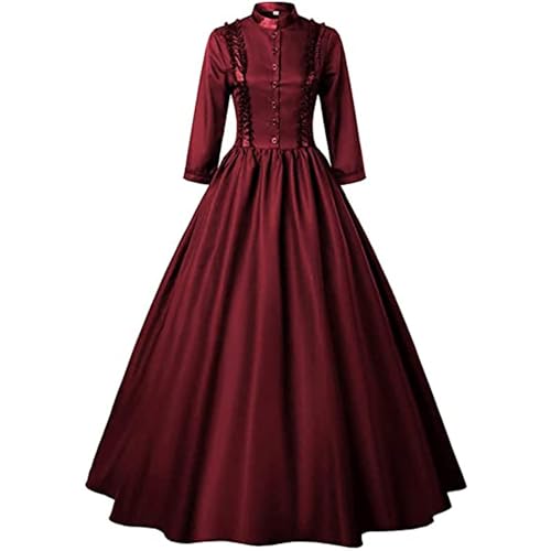2025 Mittelalterliches Kleid für Damen Retro Maxi Kleider Gothic Viktorianische Königin Renaissance Cosplay Karneval Maskerade Mittelalter Verkleidungen Langarm Kostüme für Halloween 2025 Mittelalterliches Kleid für Damen Retro Maxi Kleider Gothic Viktorianische Königin Renaissance Cosplay Karneval Maskerade Mittelalter Verkleidungen Langarm Kostüme für Halloween von Générique
