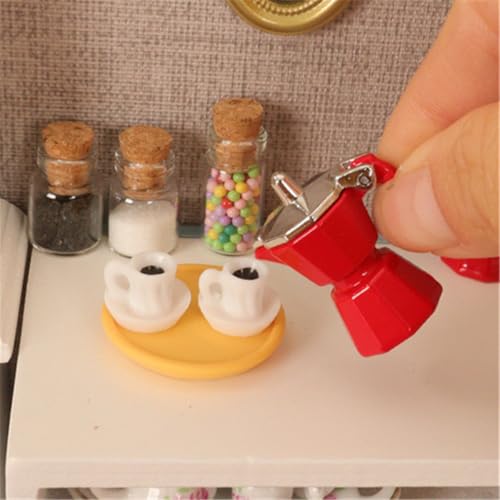 4 Stück Mini-Kaffeemaschinen für Puppenhaus, Simulation von Kaffeetassen, Mokka Kaffeemaschine, Bühnenmodell, Ornamente 4 Stück Mini-Kaffeemaschinen für Puppenhaus, Simulation von Kaffeetassen, Mokka Kaffeemaschine, Bühnenmodell, Ornamente von Générique