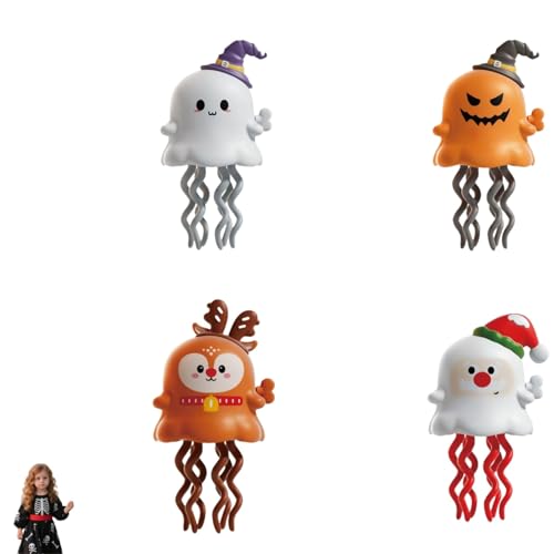 4-teiliges mechanisches Spielzeug für Halloween-Geisterpuppen, kreatives Spielzeug für Kinder, Anti-Stress, niedliche Geschenke für Halloween und Weihnachten, geeignet für Mottopartys für Jungen und 4-teiliges mechanisches Spielzeug für Halloween-Geisterpuppen, kreatives Spielzeug für Kinder, Anti-Stress, niedliche Geschenke für Halloween und Weihnachten, geeignet für Mottopartys für Jungen und von Générique