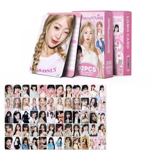92 Stück Ive Jang Won Young Fotokarten Ive Secret Novel Album Karten Set IV Mini Merch Photocards Set Fans Geschenk Mädchen Fans von Générique