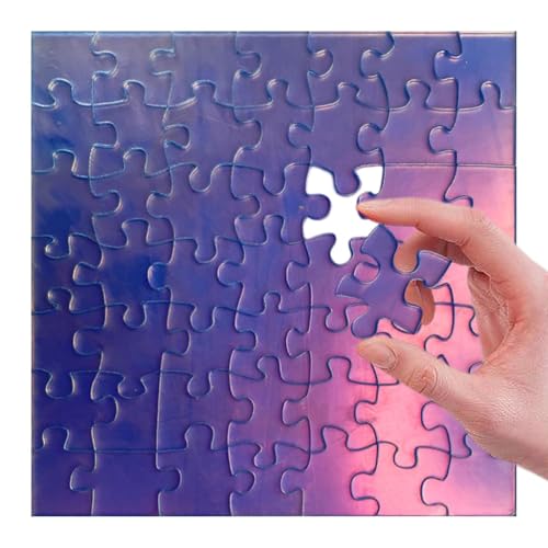 Acryl-Puzzle – Herausforderung unmöglich schwieriges Spiel | 49 Stück Erwachsene Farbwechsel aus Acryl für Erwachsene transparent unmöglich Puz von Générique