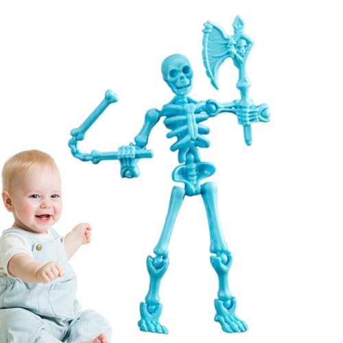 Action-Figurenskelette, Skelett mit beweglichen Gelenken, bewegliches Skelett mit mehreren Gelenken, Skelette für Halloween- , Skelett, Halloween-Dekoration, kleine Halloween-Figuren von Générique