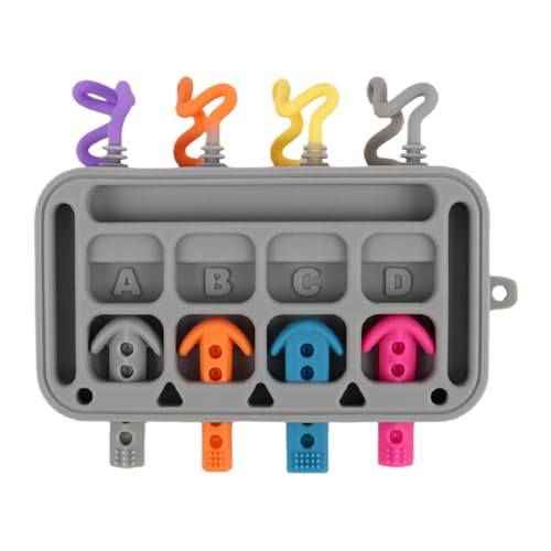 Activity Board, Silikon-Plug in Lernspielzeug, frühes Entwicklungssensor, Lernbrett für feine Motorskills, 15,9 x 14,9 cm, Rosa, Silbergrau, Orange, Gelb Activity Board, Silikon-Plug in Lernspielzeug, frühes Entwicklungssensor, Lernbrett für feine Motorskills, 15,9 x 14,9 cm, Rosa, Silbergrau, Orange, Gelb von Générique