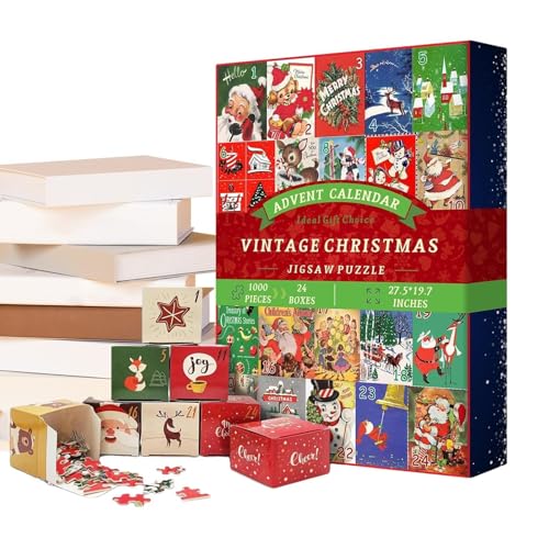 Advent-Puzzle, Adventskalender-Puzzle – 1000 Teile Puzzles mit Adventskalender Countdown Weihnachten – Urlaubspuzzles 2024, lustige Countdown-Kalender-Puzzles Advent-Puzzle, Adventskalender-Puzzle – 1000 Teile Puzzles mit Adventskalender Countdown Weihnachten – Urlaubspuzzles 2024, lustige Countdown-Kalender-Puzzles von Générique