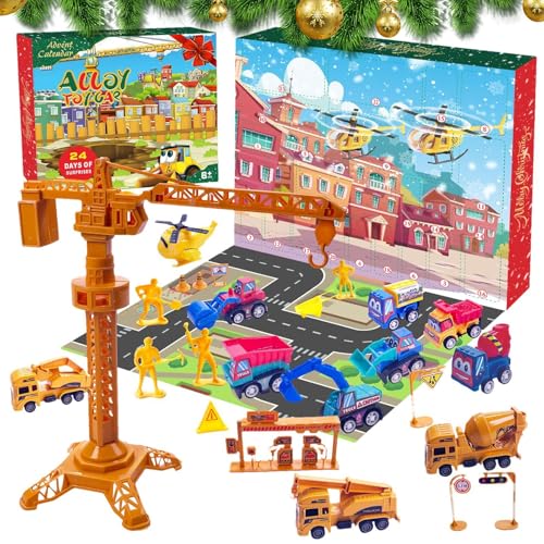 Advent-Set für LKWs Spielzeug | Countdown zu Weihnachten – Countdown-Kalender, Auto-Countdown-Kalender, Autosammlung, Urlaubsspielzeug, Lernspielzeug, Weihnachtskalender, Jo von Générique