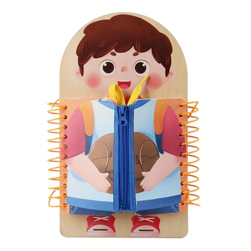 Aktivitätentabelle – Lerntafel für Lebenskompetenzen | Lernspiel aus Holz, Lernspiel, Reißverschluss, Schnürsenkel und Schnalle für Kindergartenreise, Zuhause von Générique