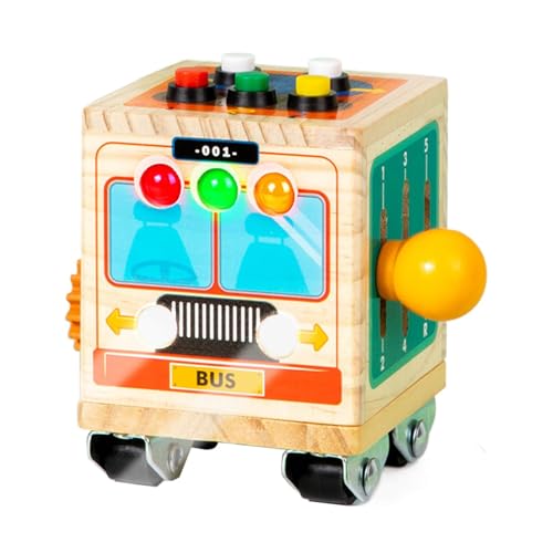 Aktivitätswürfel, sensorisches Bus-Spielzeug, sensorisches Aktivitätsspielzeug aus Holz mit Licht, Lernspielzeug zur Feinmotorik für Jungen und Mädchen im Alter von 1 bis 3 Jahren Aktivitätswürfel, sensorisches Bus-Spielzeug, sensorisches Aktivitätsspielzeug aus Holz mit Licht, Lernspielzeug zur Feinmotorik für Jungen und Mädchen im Alter von 1 bis 3 Jahren von Générique
