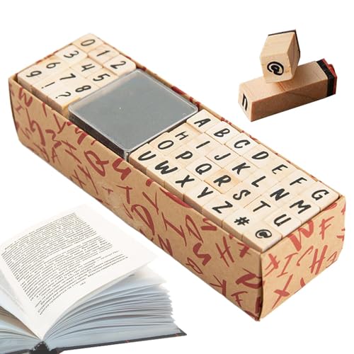 Alphabet-Stempel zum Basteln - Zahlenstempel aus Holz, Buchstaben-Stempel-Set | Fashion Clubs Stempelset für Buchstaben und Zahlen aus Gummi aus Holz für Alphabet-Stempel zum Basteln - Zahlenstempel aus Holz, Buchstaben-Stempel-Set | Fashion Clubs Stempelset für Buchstaben und Zahlen aus Gummi aus Holz für von Générique