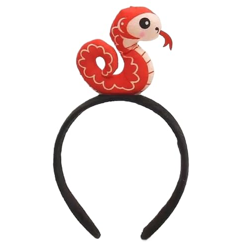 Animal Headband – Schlangenkopfband | Year of the Snake Headband | 2025 Kostüm Hair Accessories, Kostüm Haarband, New Year's Eve, Creative Animal Plush Hairband, Hut für Partys & Fotos von Générique