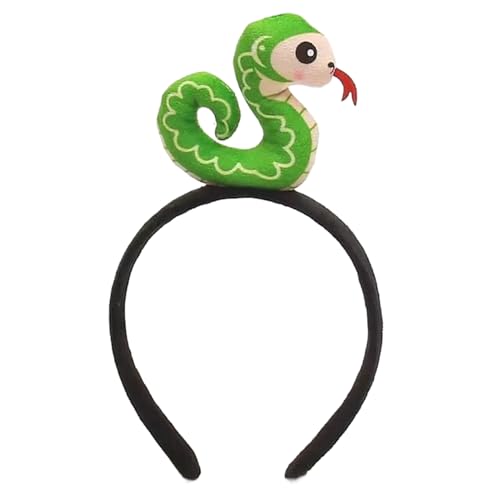 Animal Headband – Schlangenkopfband | Year of the Snake Headband | 2025 Kostüm Hair Accessories, Kostüm Haarband, New Year's Eve, Creative Animal Plush Hairband, Hut für Partys & Fotos von Générique