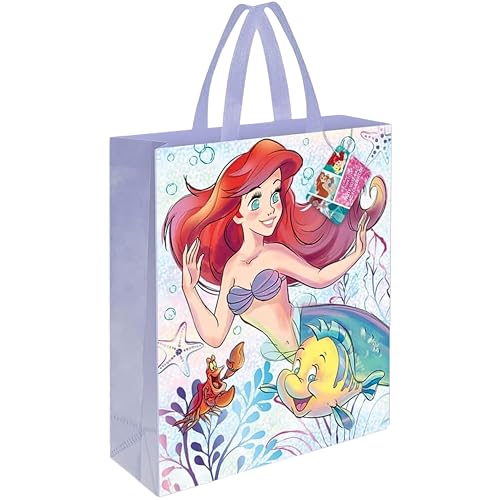 Große Partytasche aus Kunststoff- Disney Arielle, die Meerjungfrau Party - 33cm x 28cm, Blau/Weiß/Mehrfarbig von Unique