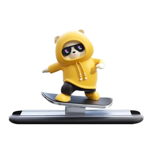 Armaturenbrett-Ornament, Skateboard-Bär, Auto-Ornament, Skateboard-Bär, Innendekoration, Bär, Skater, lustiger Skateboard-Bär, Auto-Dekor von Générique