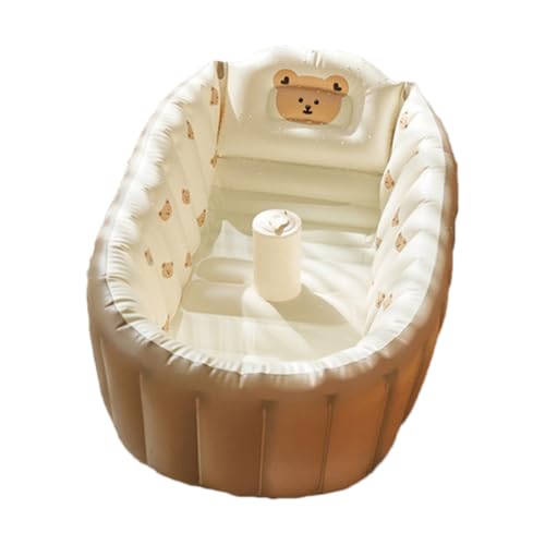 Aufblasbare Babybadewanne – faltbarer Babywaschpool, Becken mit weicher Luft | Mini-Badewanne mit Rückenteil mit Rücken, Kissenhalterung für Kinder von 0 bis von Générique