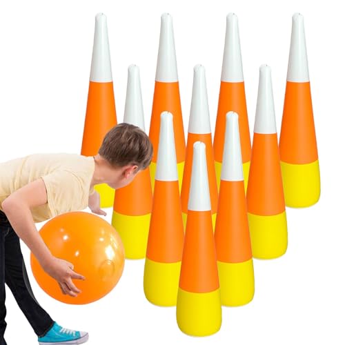 Aufblasbare Bowlingkugel, aufblasbares Bowlingspiel im Freien – Bowling-Spiele für | Aufblasbares Bowlingspiel, Indoor- und Outdoor-Spiele für Rasen-Bowling-Spiele mit Kegeln von Générique